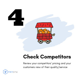 Vencru | How to price your products or services Check competitors