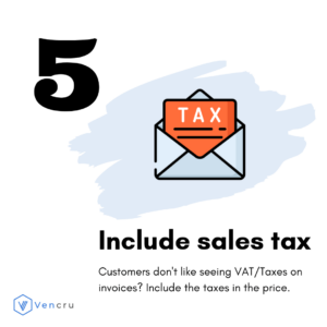 Vencru | How to price your products or services Include Sales Tax