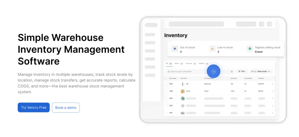 Vencru | How to Manage Warehouse Inventory Warehouse Management System